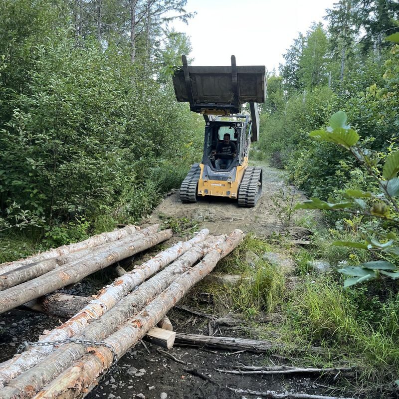 Log road construction