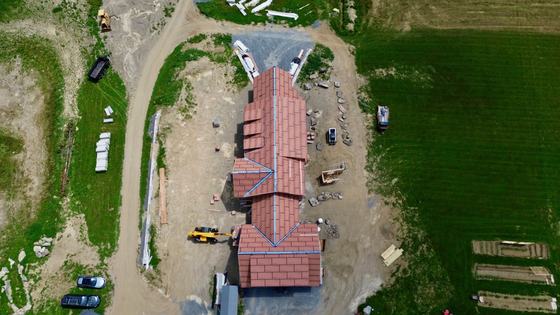 Photo gallery — an aerial view of a job site