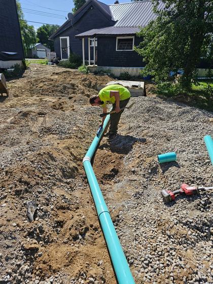 Photo gallery — a sewer and water line job